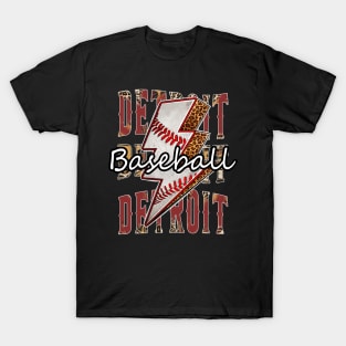 Graphic Baseball Detroit Proud Name Team Vintage T-Shirt